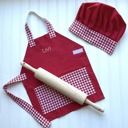  Little Chef Apron & Hat Set - Holiday Baking, Dress Up, Cookies for Santa