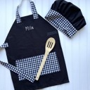  Little Chef Apron & Hat Set - Holiday Baking, Dress Up, Cookies for Santa