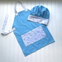  Little Chef Apron & Hat Set - Holiday Baking, Dress Up, Cookies for Santa