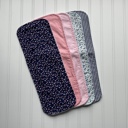 Pink & Navy 5-piece Burp Cloth Bundle - Set of 3 or 5 Handmade Burp Cloths