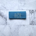 Turquoise Monogrammed Luggage Handle Wraps - Handmade in USA