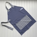 Indigo Gingham Kids Personalized Apron