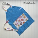 Turquoise Cupcakes Kids Personalized Aprons - Preschool though Big Kid sizes