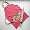 Pink Butterflies Kids Personalized Aprons - Baking Holiday Memories - Preschool though Big Kid sizes