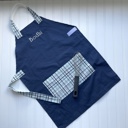 Blue Plaid Kids Personalized Aprons - Baking Holiday Memories - Preschool though Big Kid sizes