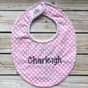 Baby Pink Dot Personalized Boutique Baby Bib