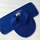 Royal Blue Personalized Boutique Bib & Burp Cloth Set