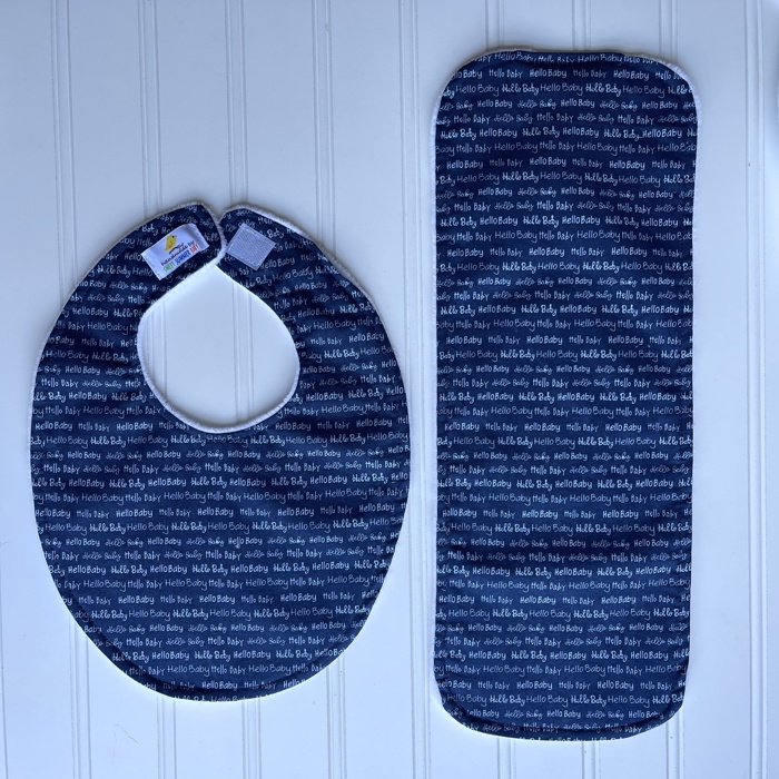 Personalized Boutique Bib & Burp Cloth Set
