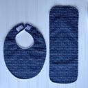Hello Baby Navy Personalized Boutique Bib & Burp Cloth Set
