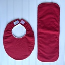 Red Personalized Boutique Bib & Burp Cloth Set