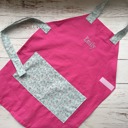 Hot PInk & Blue Floral Kids Personalized Aprons - Preschool though Big Kid sizes