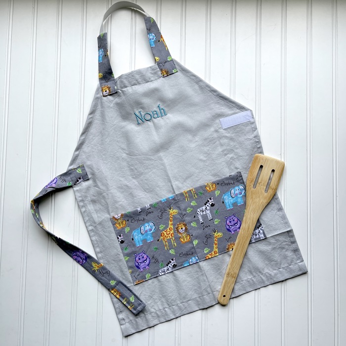 Kids Personalized Aprons - Preschool though Big Kid sizes