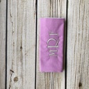 Orchid Monogrammed Luggage Handle Wraps - Handmade in USA