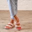 Size 6 Dusty Rose VSCO Girl Buckle Sandal 