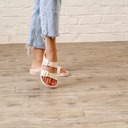 Size 7 Nude VSCO Girl Buckle Sandal 