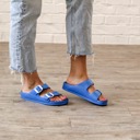 Size 5 Blue VSCO Girl Buckle Sandal 