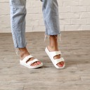 Size 7 White VSCO Girl Buckle Sandal 