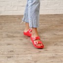 Size 6 Red VSCO Girl Buckle Sandal 