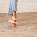 Size 6 Nude VSCO Girl Buckle Sandal 