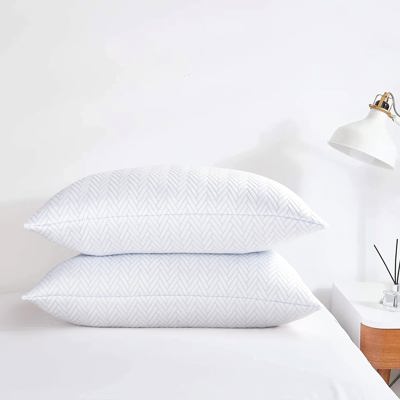 2-Pack | Soft & Plush Fiber Fill Adjustable Cooling Sleeping Pillow 