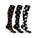 Style 3 S-M 3-Pair Knee High Compression Halloween Socks