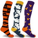 Style 2 S-M 3-Pair Knee High Compression Halloween Socks