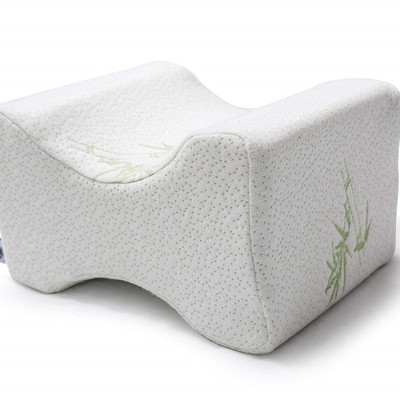 Memory Foam Knee Pillow for Side Sleepers with Rayon Derived from Bamboo Cover