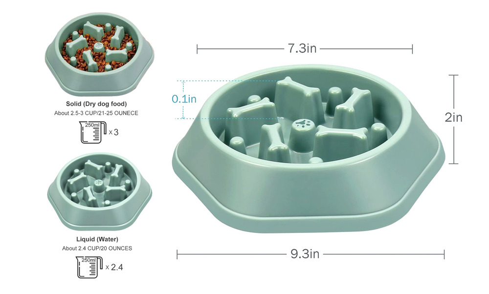 Anti-Choking Slow Feeder Dog Food Treats Bowl