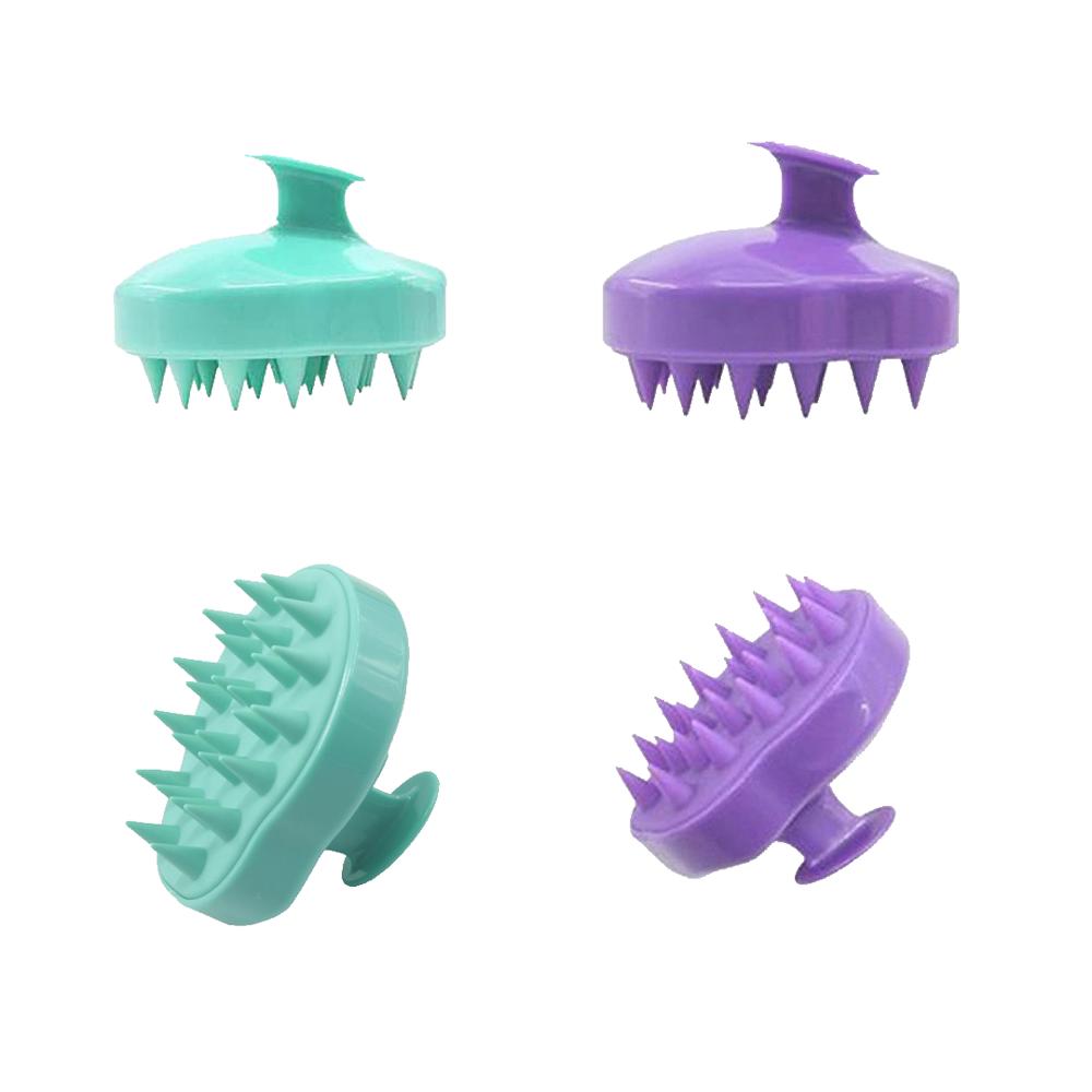 Set of 2 | Wet And Dry Hair Scalp Massager Soft Shampoo Brush