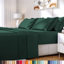 Emerald Green California King Luxury 6-Piece Rayon from Bamboo Bed Sheet Set