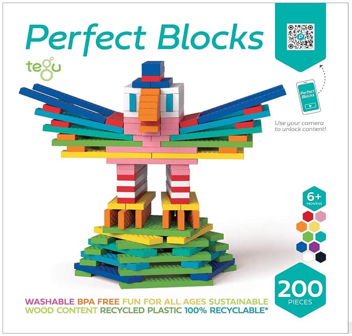 200 Piece Perfect Blocks Building Set, Multicolor