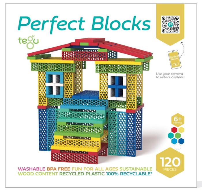 120 Piece Perfect Blocks Building Set, Multicolor