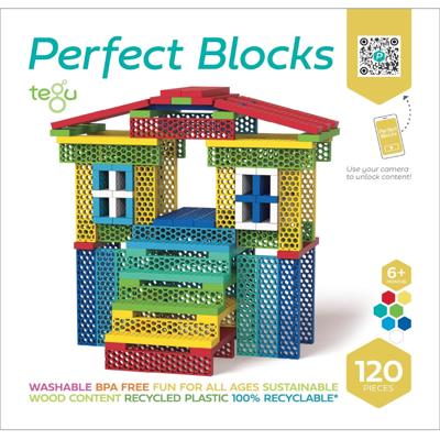 120 Piece Perfect Blocks Building Set, Multicolor