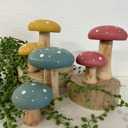  Colorful Cottage Mushroom Decorative Sitter Set