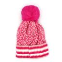  Double Layer Ribbed Knit Winter Pom Geometric Beanies - 7 colors