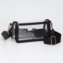  Fold Over Magnetic Snap Gameday Crossbody Clear - 10 COLORS