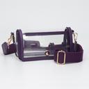  Fold Over Magnetic Snap Gameday Crossbody Clear - 10 COLORS