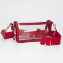  Fold Over Magnetic Snap Gameday Crossbody Clear - 10 COLORS