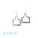  Silver Cattle Tag Earrings - Free Shipping