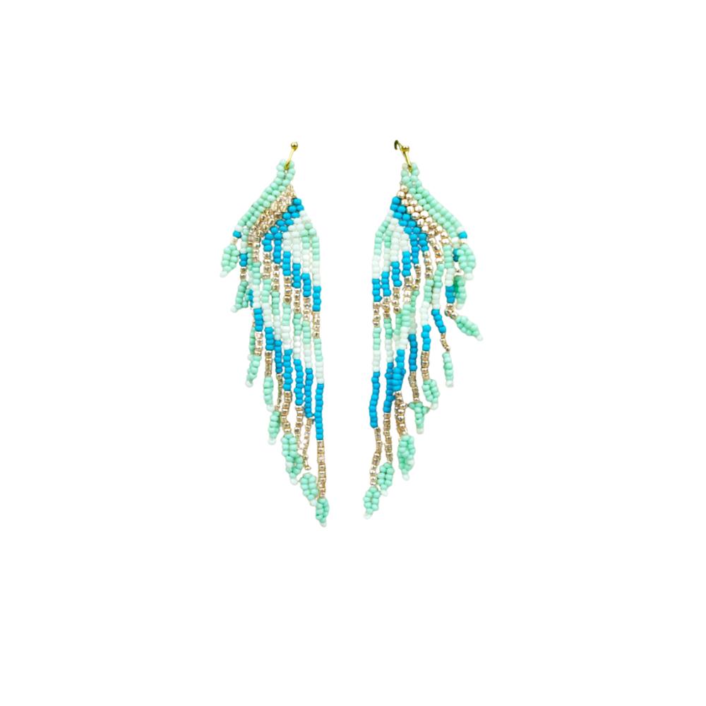 Seed Bead Fringe Earrings