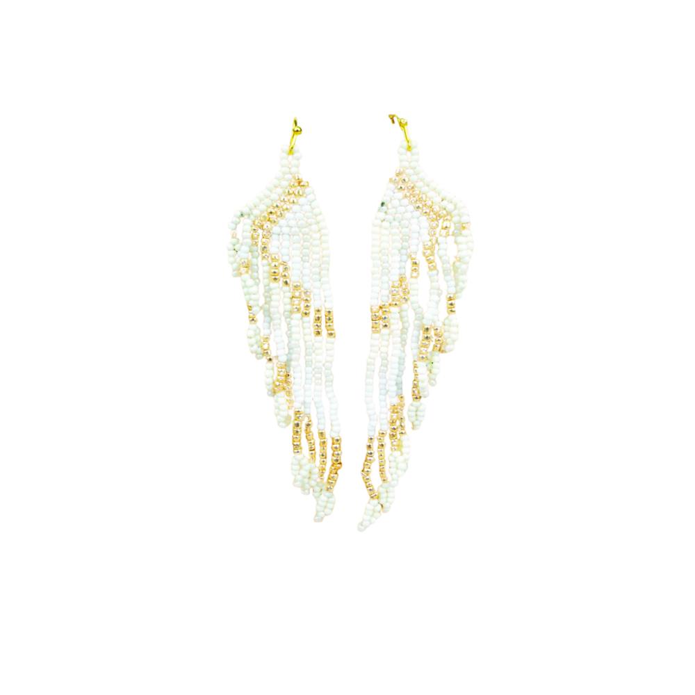 Seed Bead Fringe Earrings - 2 Styles - Free Shipping