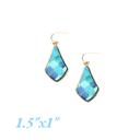  Gold & Wood Combo Blues Earrings - Free Shipping