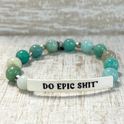 Do EPIC Sh*t Natural Beads Stretch Bracelet