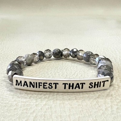 Manifest That Sh*t Natural Beads Stretch Bracelet