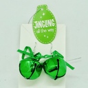 GREEN Christmas Bell Earrings - 4 Colors