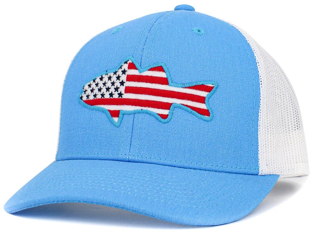 FISH FLAG PATCH TRUCKER HATS - FREE SHIPPING