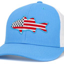 BLUE FISH FLAG PATCH TRUCKER HATS - FREE SHIPPING