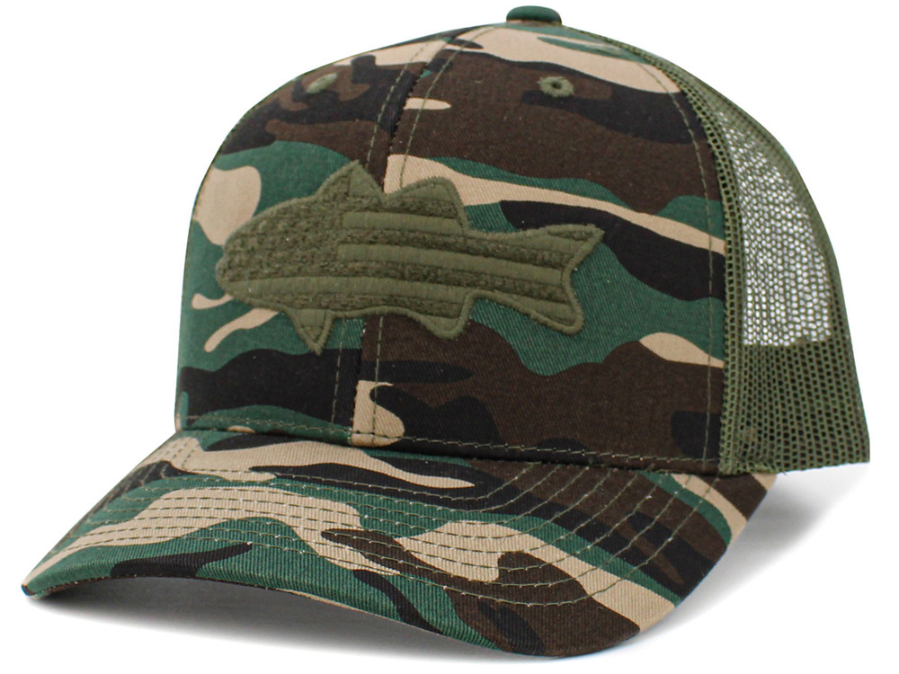 FISH FLAG PATCH TRUCKER HATS - FREE SHIPPING