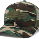 CAMO FISH FLAG PATCH TRUCKER HATS - FREE SHIPPING