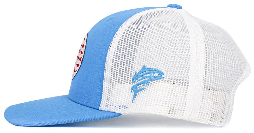 ROUND FISH FLAG PATCH TRUCKER HATS